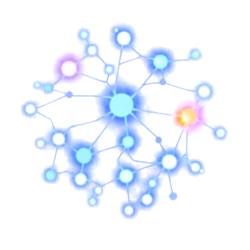 Synapse logo: a glowing central node linked to smaller nodes